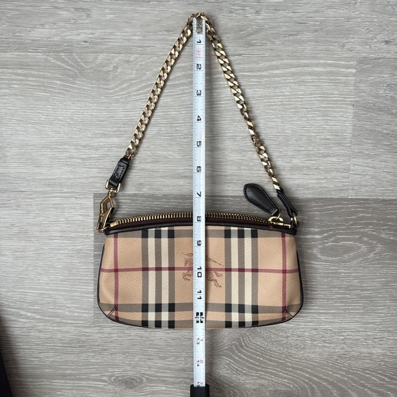 Burberry Haymarket Check Clara Pochette in Chocolate | EUC - Picture 7 of 12
